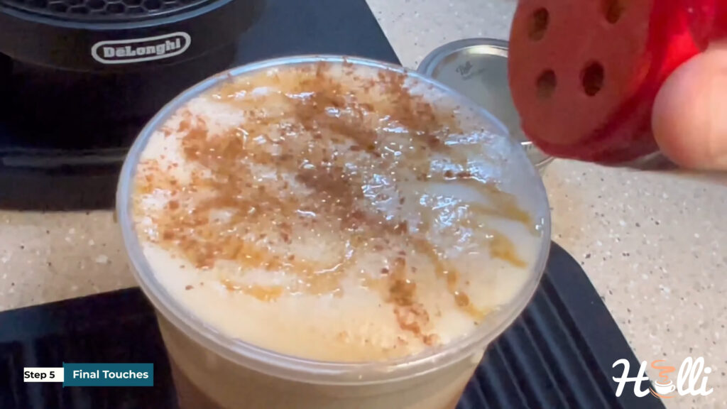 Caramel Apple Oat Milk Iced Latte Final Touches