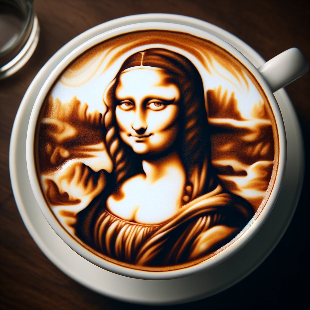 Mona Lisa Latte Art