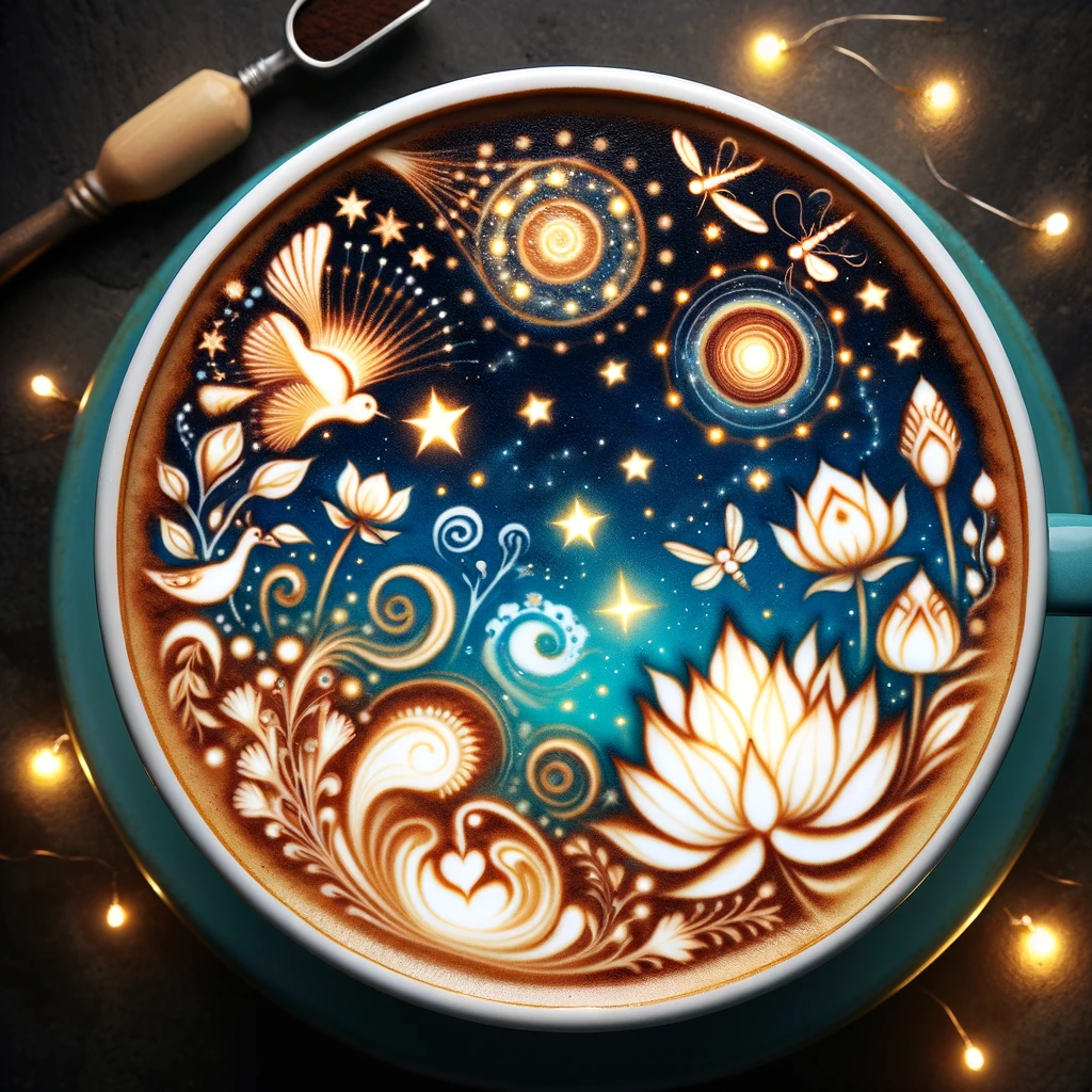 Starry Night Latte Art