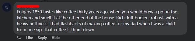 folgers coffee comment
